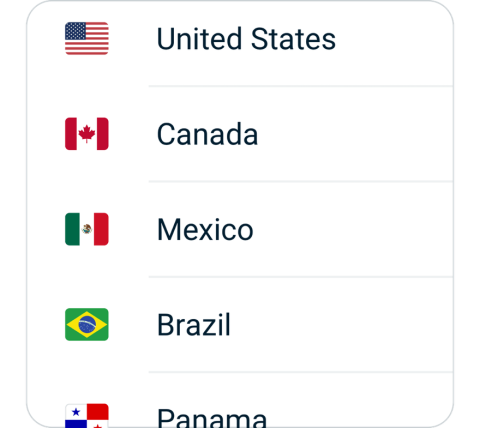 MoguVPN connect step 2, choose VPN server location